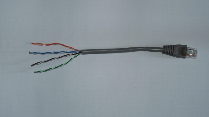 Przewód Ethernet z wtykiem i odsłoniętymi parami żył