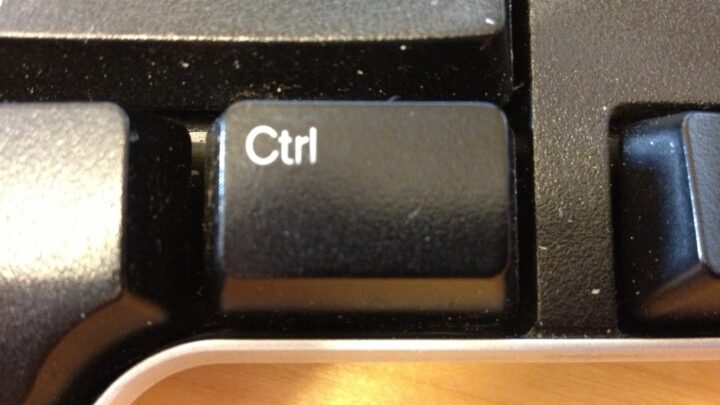 Klawisz Ctrl na rzeczywistej klawiaturze komputera