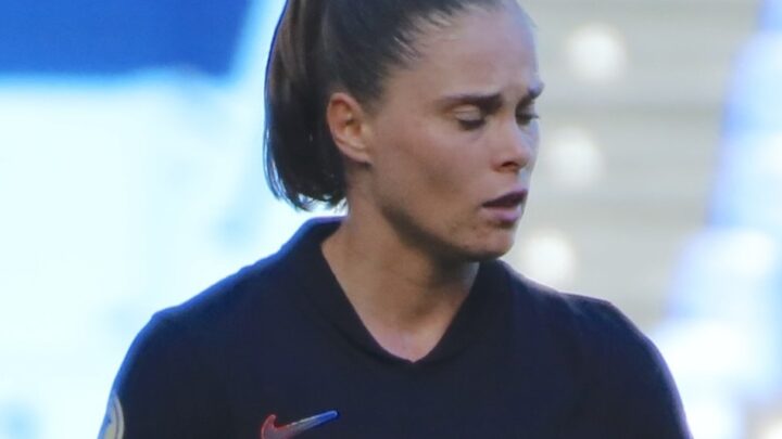Ewa Pajor w stroju FC Barcelony na archiwalnym zdjęciu z września 2024 roku