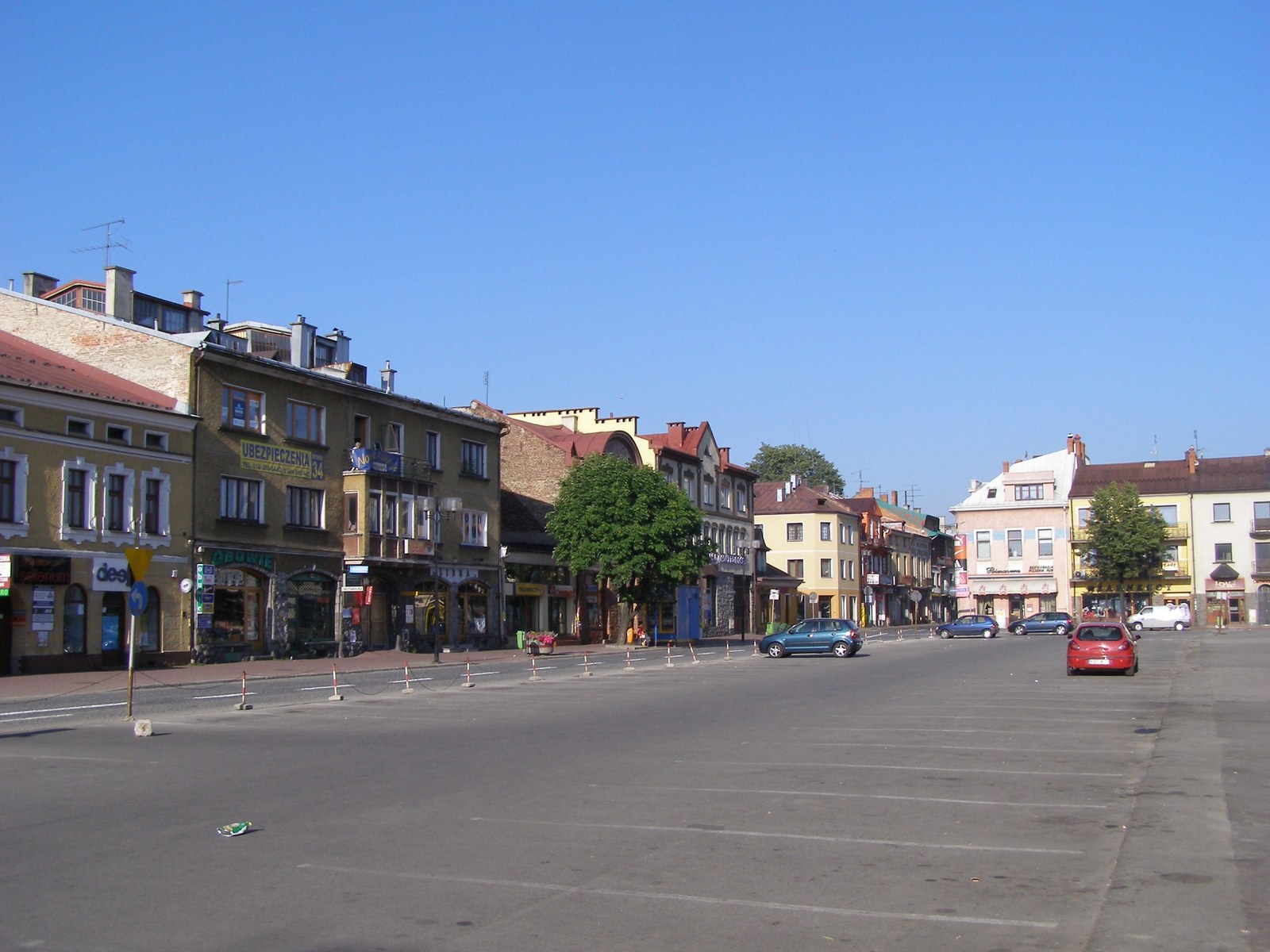 Archiwalny widok zabudowy Rynku w Nowym Targu.